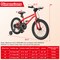 Red High Carbon Steel Kids Bike with Dual Brakes and Reflectors